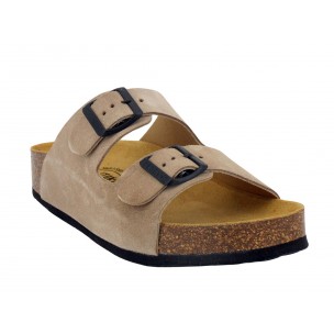 Plakton Mules Cuir CP Beta - Sandales Confortables Avec Boucle Pour Homme Et Femme