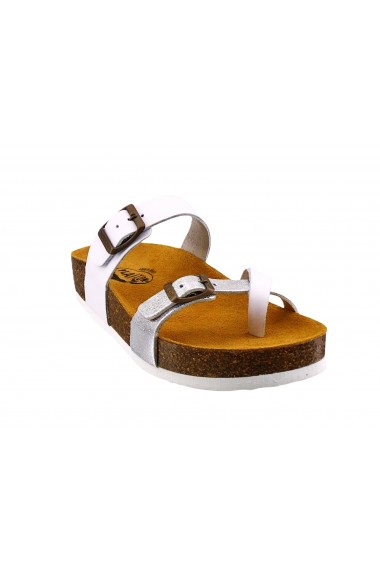 Sandales femme Plakton-CP Bombay-Blanc-Argent-341032
