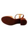 Sandales confort pour femme Wikers modèle 142859 en cuir métallisé Doré et Rose.