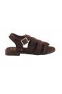 Sandales velours femme Wikers T-162515 - Marron