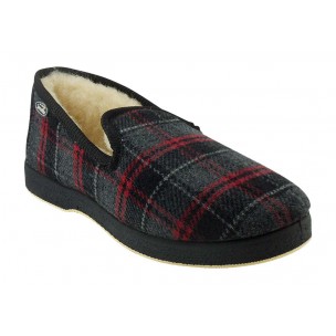 Chaussons Semelflex-Calocho-Bordeaux-doublure laine-semelle caoutchouc